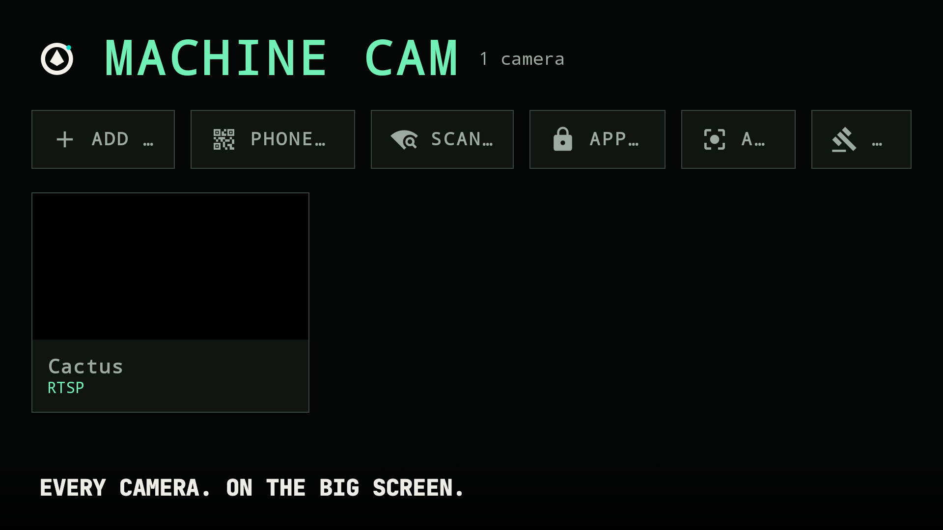 Machine Cam camera grid on Android TV