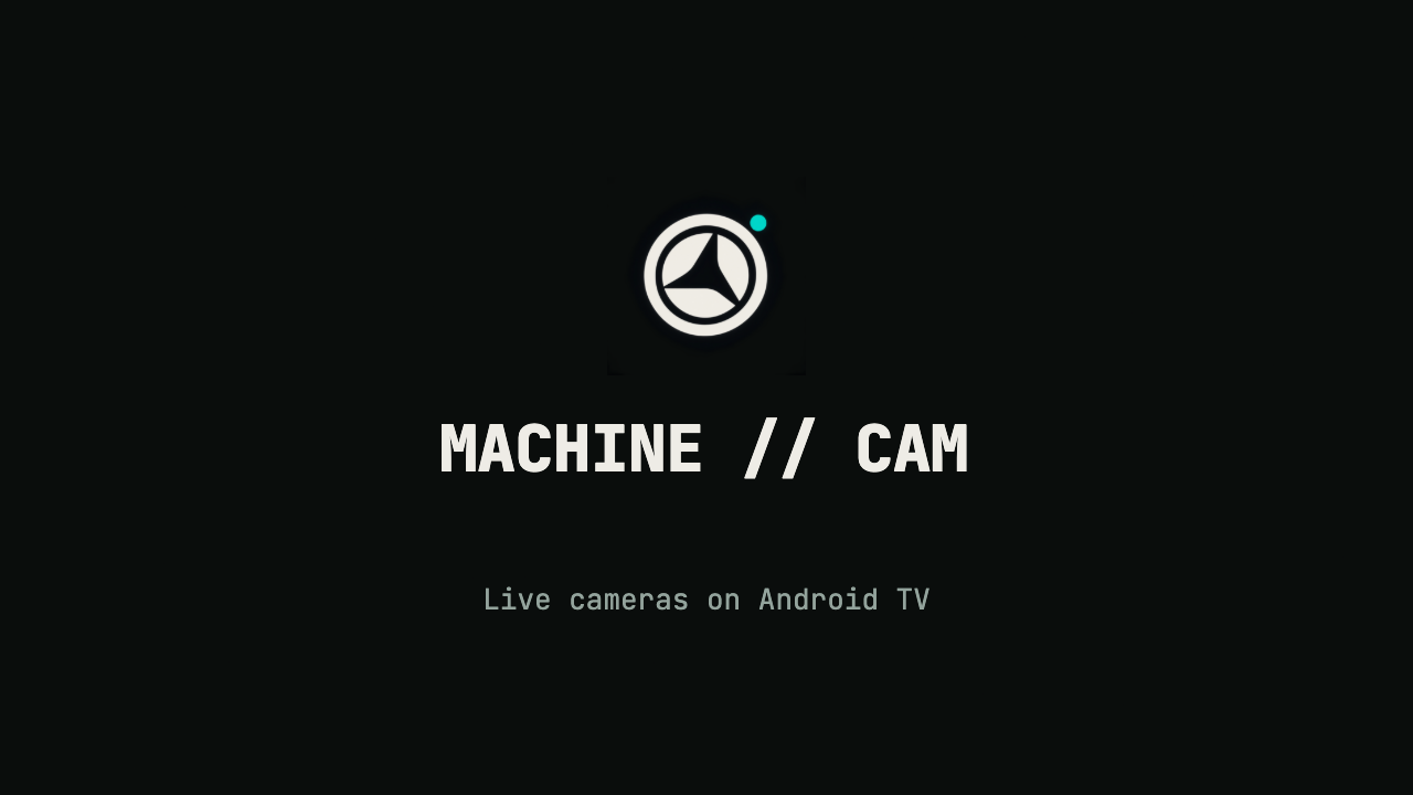 Machine Cam QR pairing screen on Android TV
