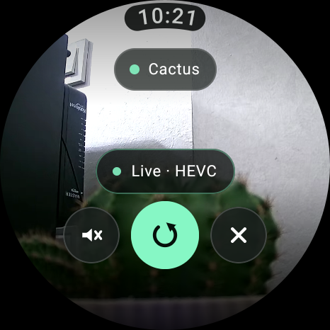 Machine Cam live stream on a Wear OS watch