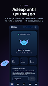 WearBridge Neco status: asleep until started