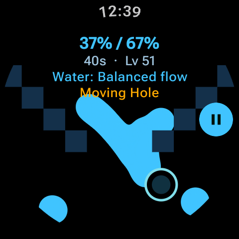 Wet Watch gameplay — moving hole