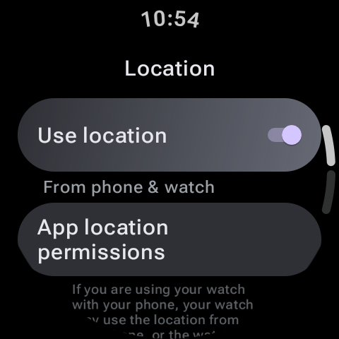 Wear OS Location Settings Icon