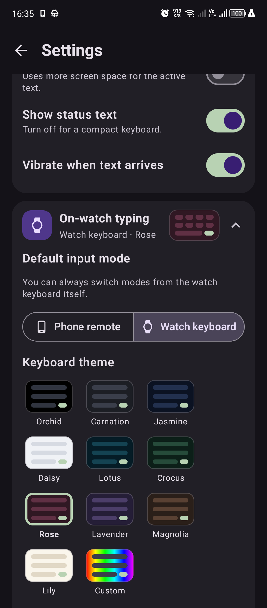 SyncBoard dark theme settings